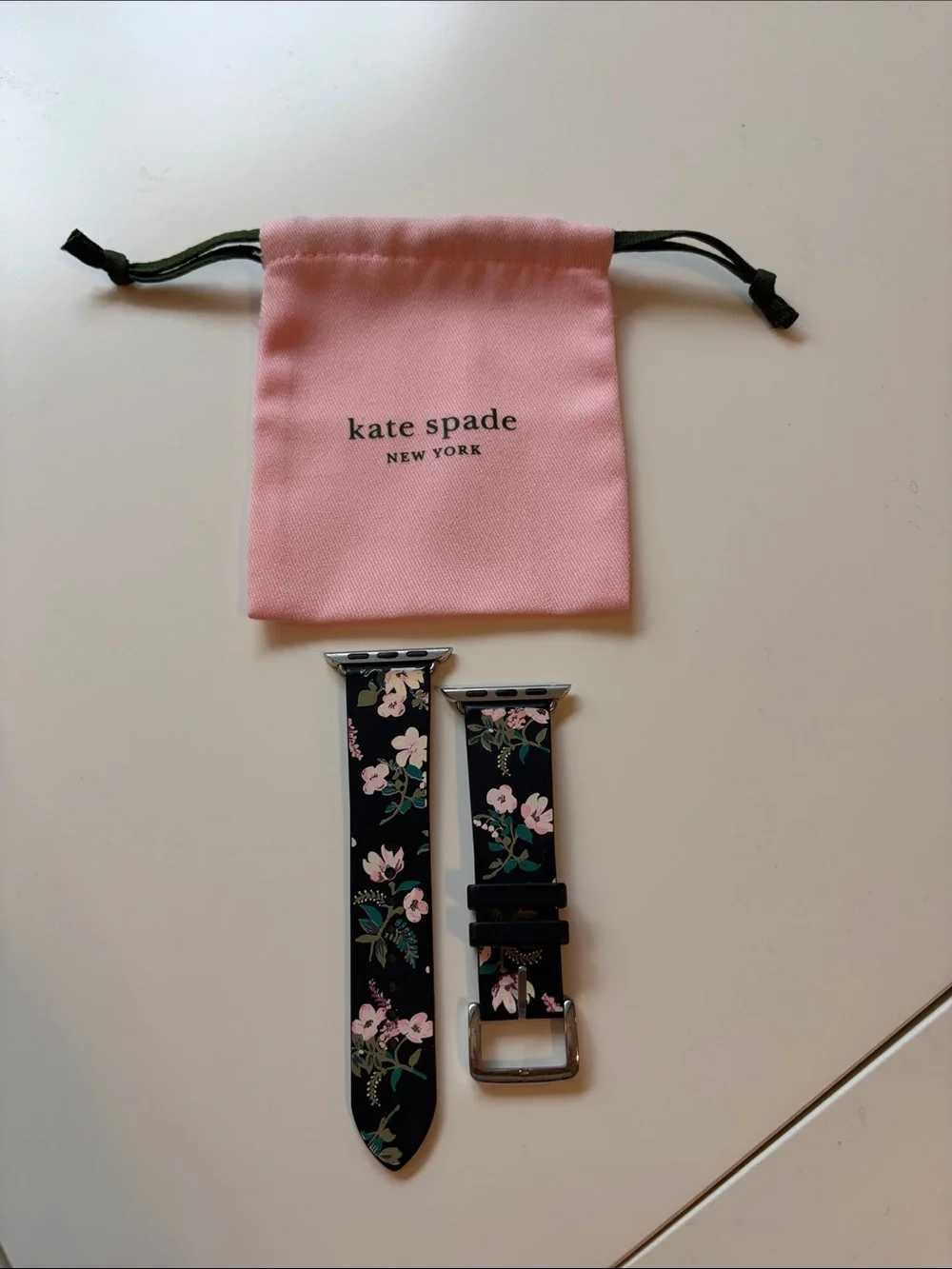 kate spade Black Floral Apple Watch Band 38mm